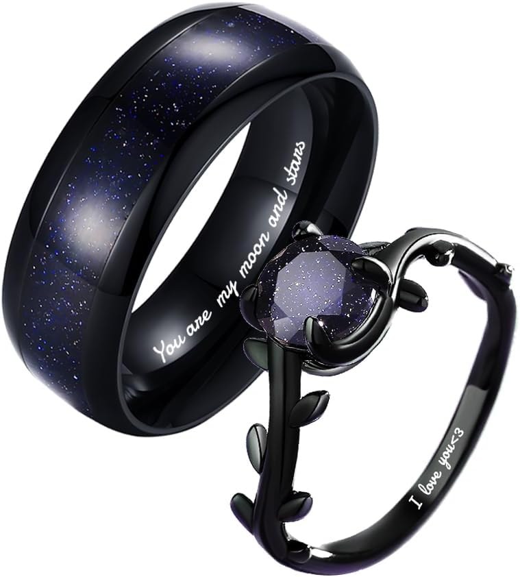 Engraved black ring